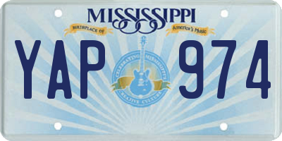 MS license plate YAP974
