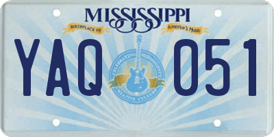 MS license plate YAQ051