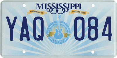 MS license plate YAQ084