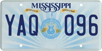 MS license plate YAQ096