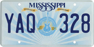 MS license plate YAQ328