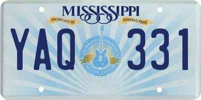 MS license plate YAQ331