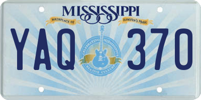 MS license plate YAQ370