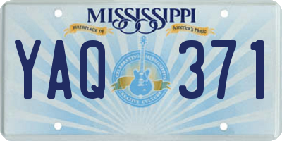 MS license plate YAQ371