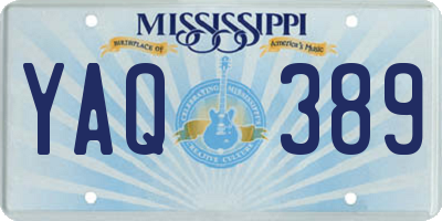 MS license plate YAQ389