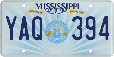 MS license plate YAQ394