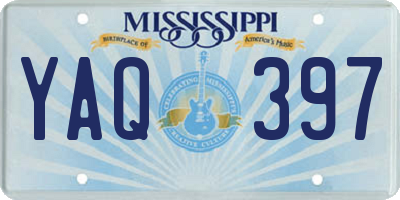 MS license plate YAQ397