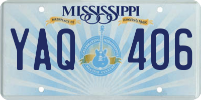 MS license plate YAQ406