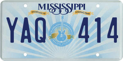 MS license plate YAQ414