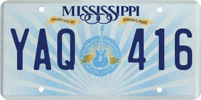 MS license plate YAQ416