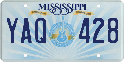 MS license plate YAQ428
