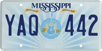 MS license plate YAQ442
