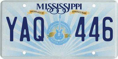 MS license plate YAQ446