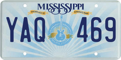 MS license plate YAQ469