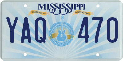 MS license plate YAQ470