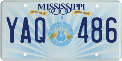 MS license plate YAQ486