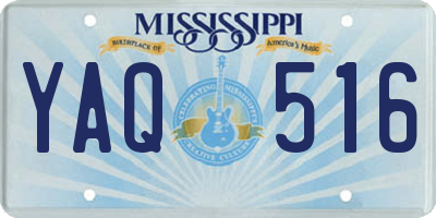 MS license plate YAQ516