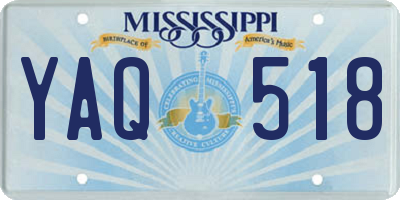 MS license plate YAQ518