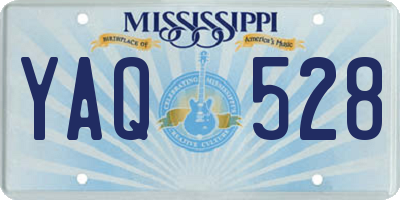 MS license plate YAQ528