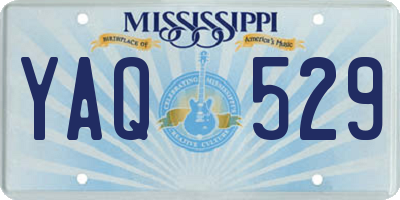MS license plate YAQ529