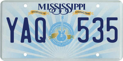 MS license plate YAQ535