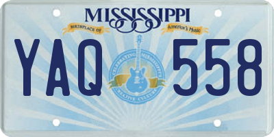 MS license plate YAQ558