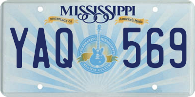 MS license plate YAQ569