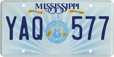 MS license plate YAQ577