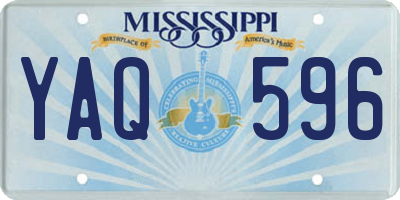 MS license plate YAQ596