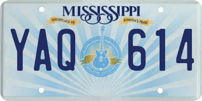 MS license plate YAQ614