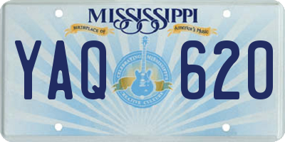MS license plate YAQ620