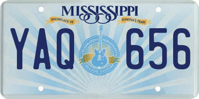MS license plate YAQ656