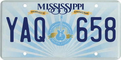 MS license plate YAQ658