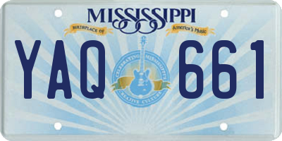 MS license plate YAQ661