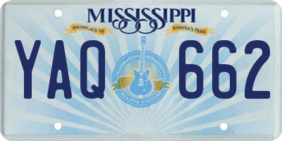 MS license plate YAQ662