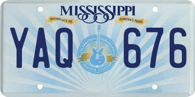 MS license plate YAQ676
