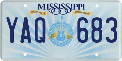 MS license plate YAQ683