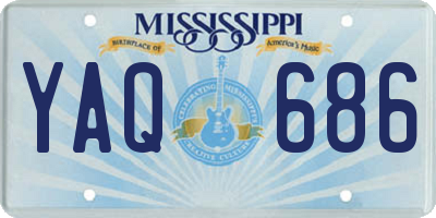 MS license plate YAQ686