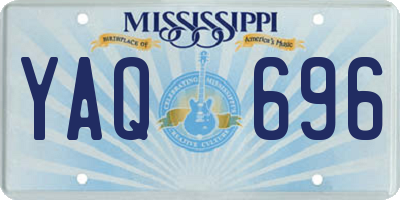 MS license plate YAQ696