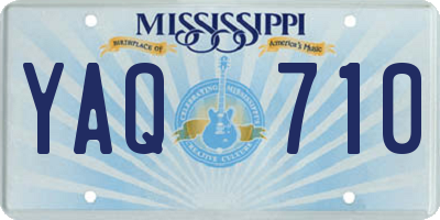 MS license plate YAQ710