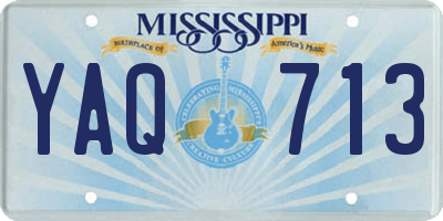 MS license plate YAQ713