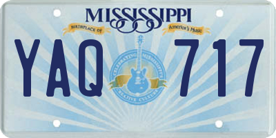 MS license plate YAQ717