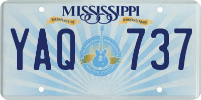 MS license plate YAQ737