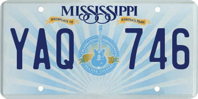 MS license plate YAQ746