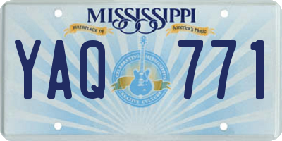 MS license plate YAQ771