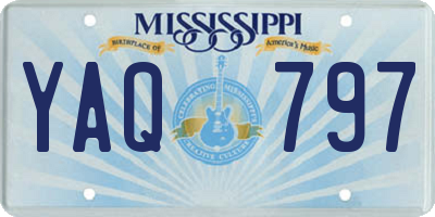 MS license plate YAQ797