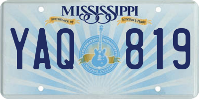 MS license plate YAQ819