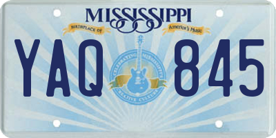 MS license plate YAQ845