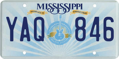 MS license plate YAQ846