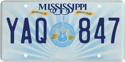 MS license plate YAQ847